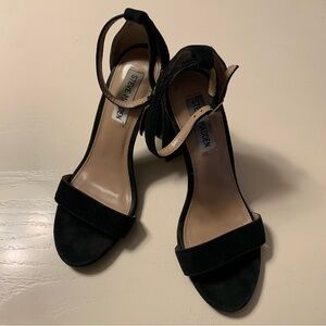 Steve Madden Black Stiletto Heels with Ankle Straps